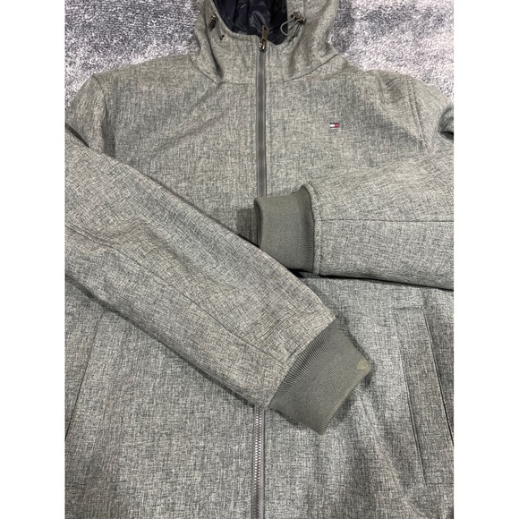 Tommy Hilfiger Other - Tommy Hilfiger Mens Softshell Hooded Jacket Grey Full Zip Size Medium
